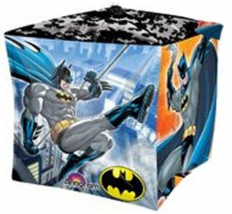Batman Cubez Foil  and 9  Helium balloon Bouquet
