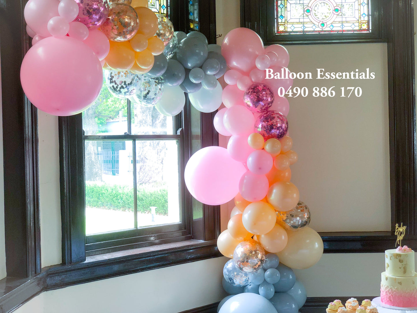 Organic Balloons Arch "Baby Shower"