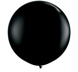 3ft Black Round Jumbo Helium Balloon Arrangement