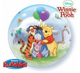 Winnie the Pooh bubble helium balloon bouquet