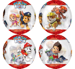 Paw Patrol orbz shape helium balloon bouquet