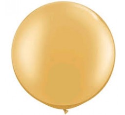 3ft Gold Round Jumbo Helium Balloon Arrangement