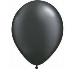 100 Silver & Black  ceiling helium balloons