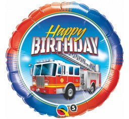 Fire Truck 18inch Foil helium Balloon Bouquet