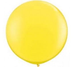 3ft Yellow Round Jumbo Helium Balloon Arrangement