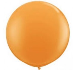 3ft Orange Round Jumbo Helium Balloon Arrangement