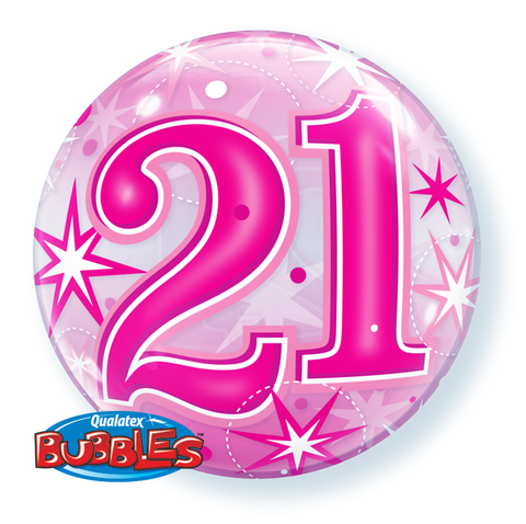 21th Birthday Bubble Balloon Bouquet
