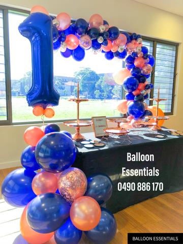 Organic  Balloons Arch - 1st  Birthday @Kensington Community Center