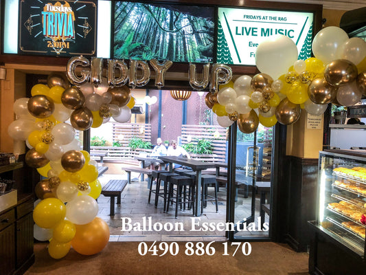 Organic Balloon Arch " Melbourne cup "