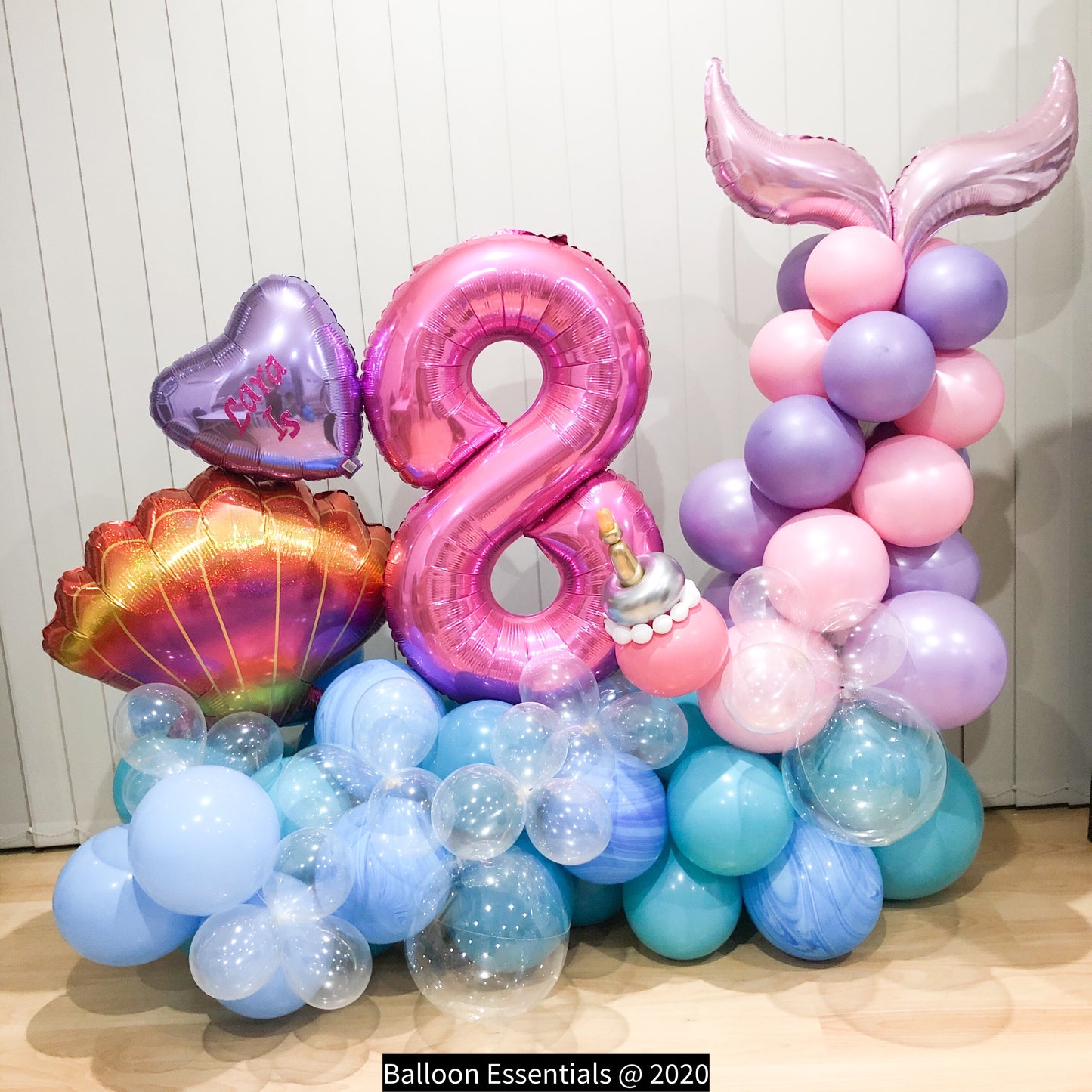8th Birthday Mermaid Balloon Marquee