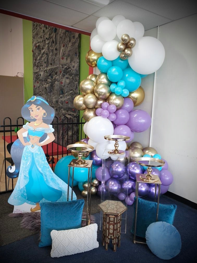 Princess Jasmine organic style balloon garland