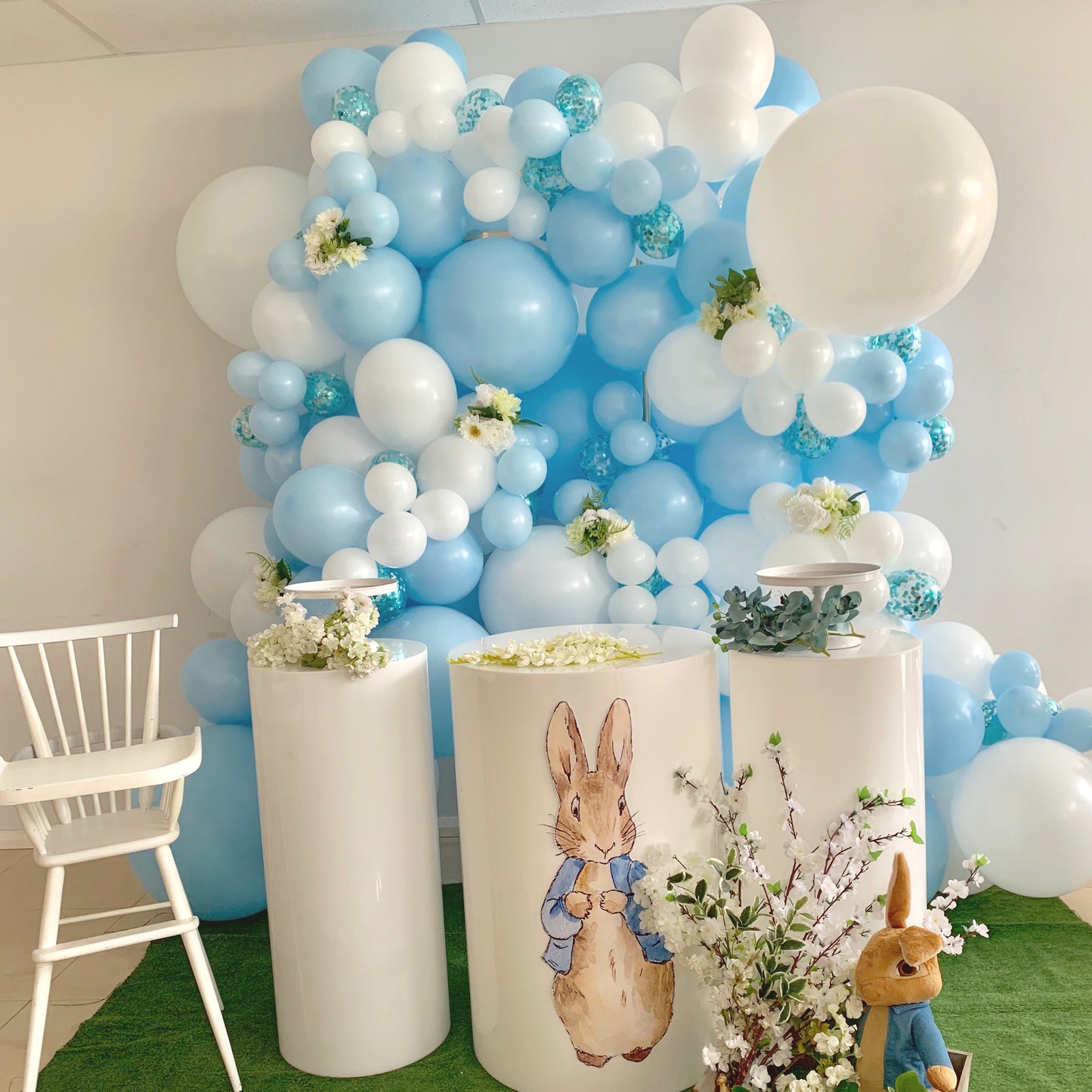 Peter Rabbit Theme Birthday Organic Style Balloon Garland