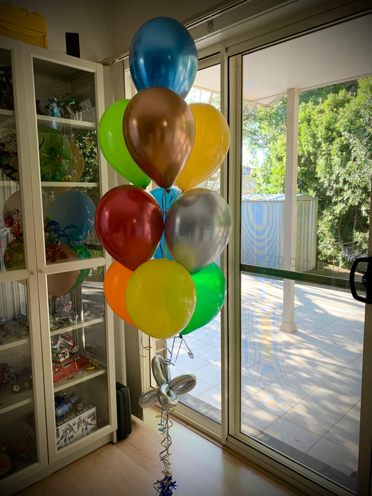 10 Balloon Helium Floor Bouquets
