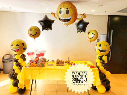 9th Birthday Party Emoji  Arch