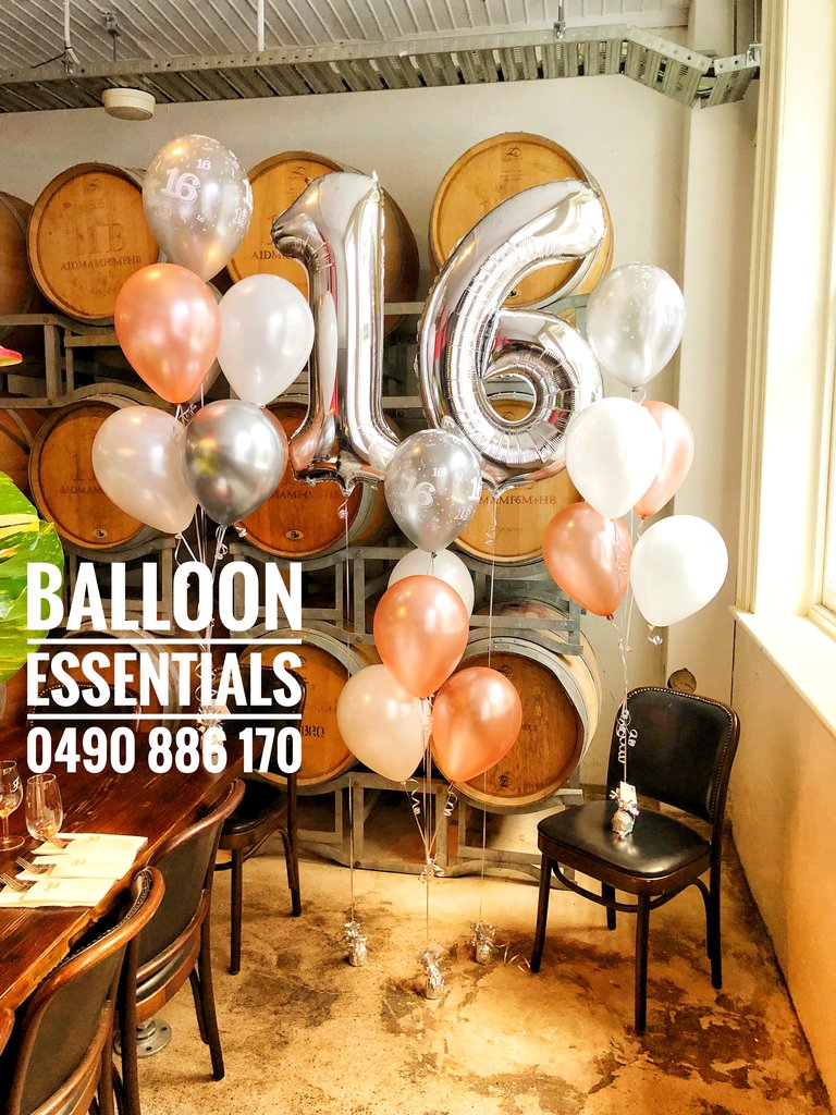 16th Birthday  Helium Balloon arrangement