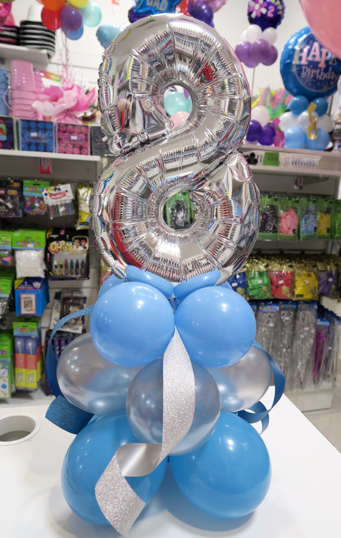 8th Birthday Table Arrangement