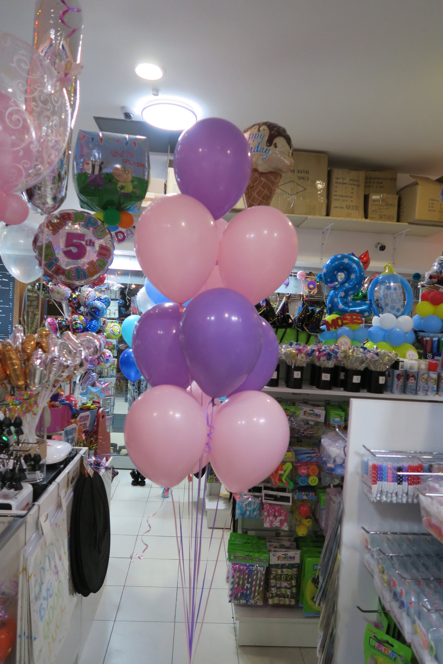 Birthday Girl Bubble helium balloon bouquet