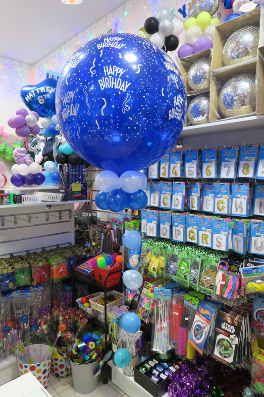 3ft Round Jumbo Birthday balloon arrangement