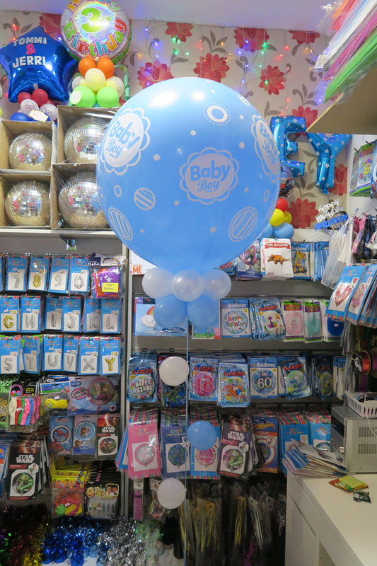 3ft Round Jumbo Baby Shower balloon arrangement