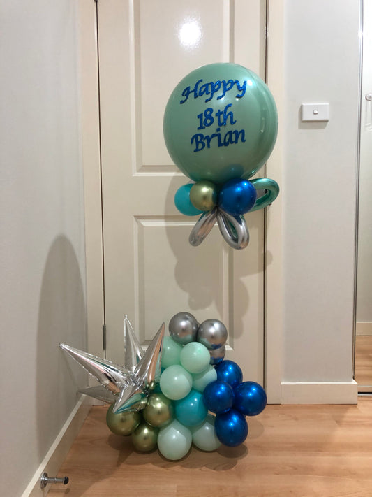 18th Personalize Helium Balloon Bouquets