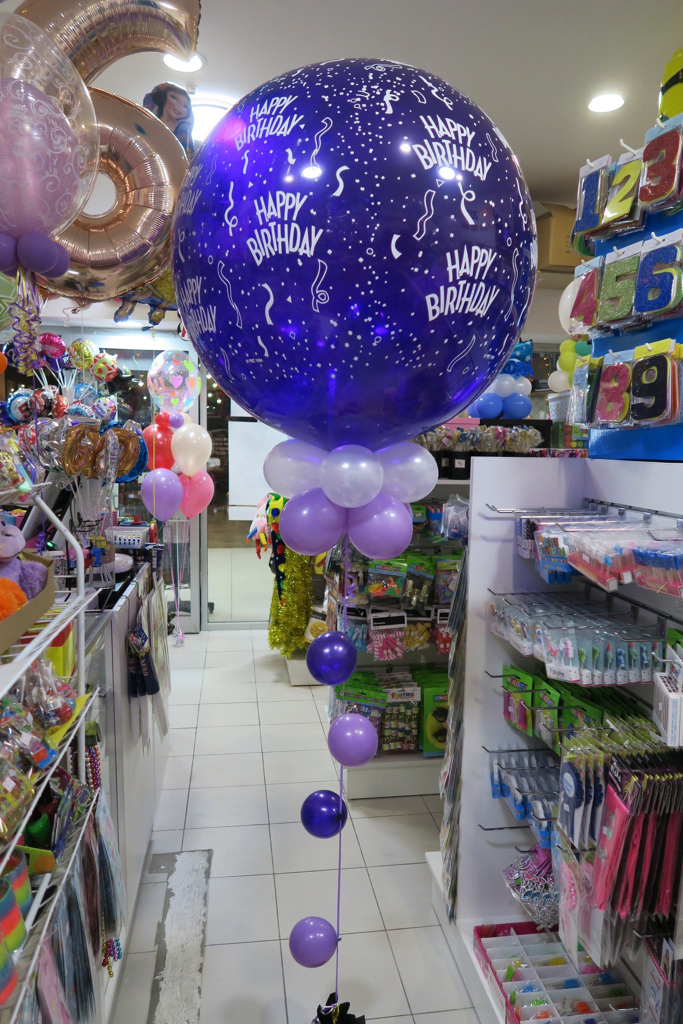 2 x 3Ft round giant happy birthday  ballon