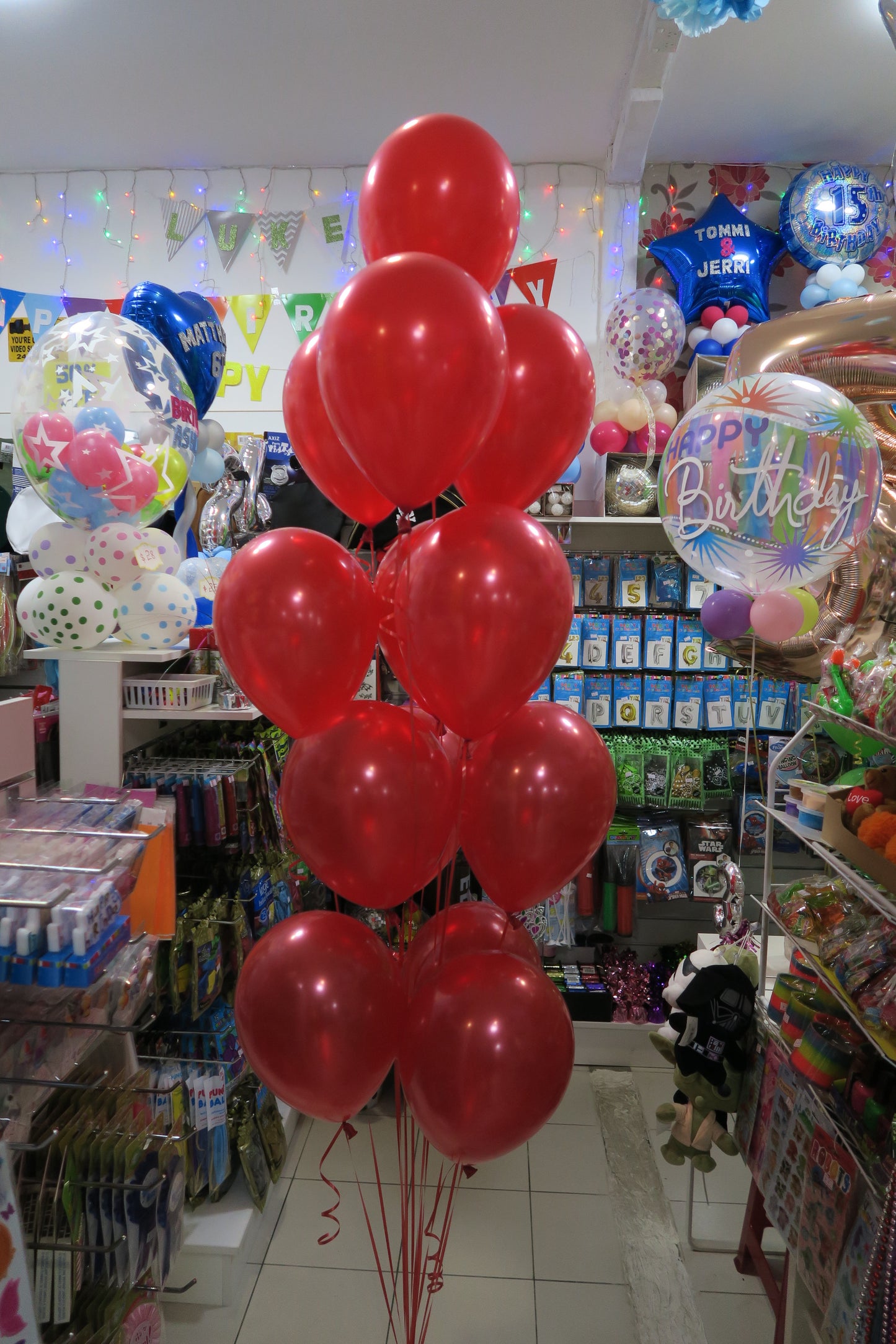 Fire Truck Foil Shape helium Balloon Bouquet