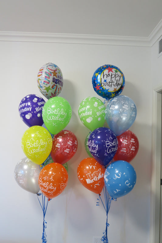 2 x 18inch foil helium balloon bouquet