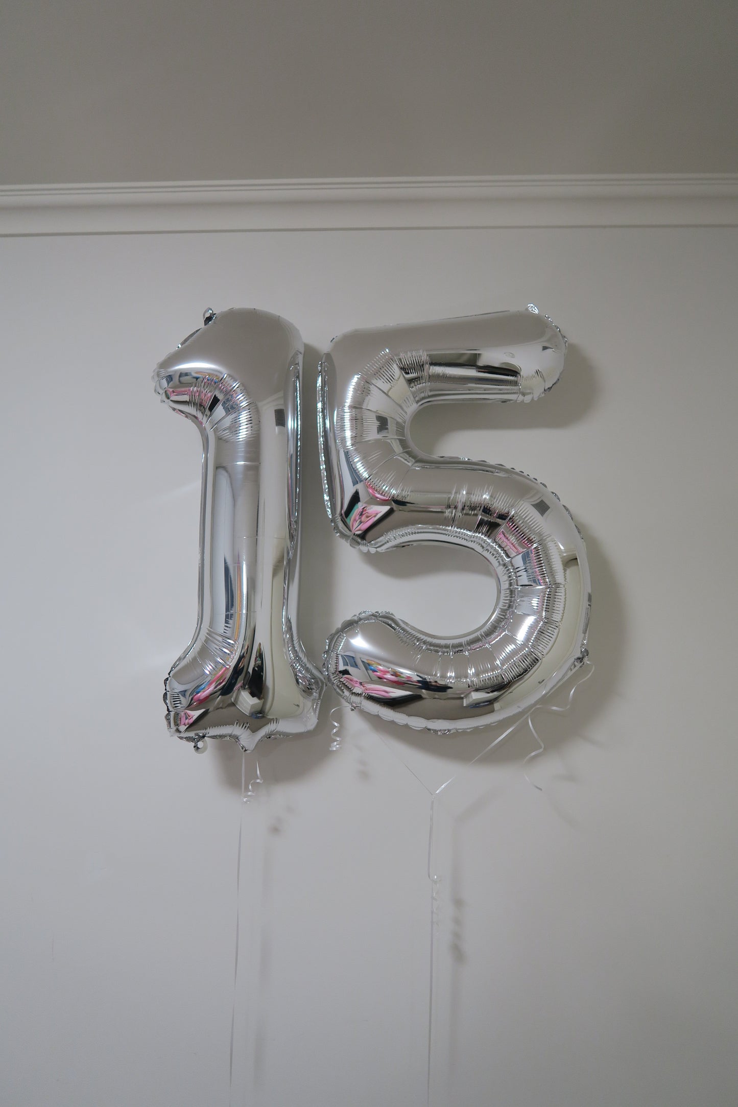 15th  birthday  foil shape helium balloon arrangement