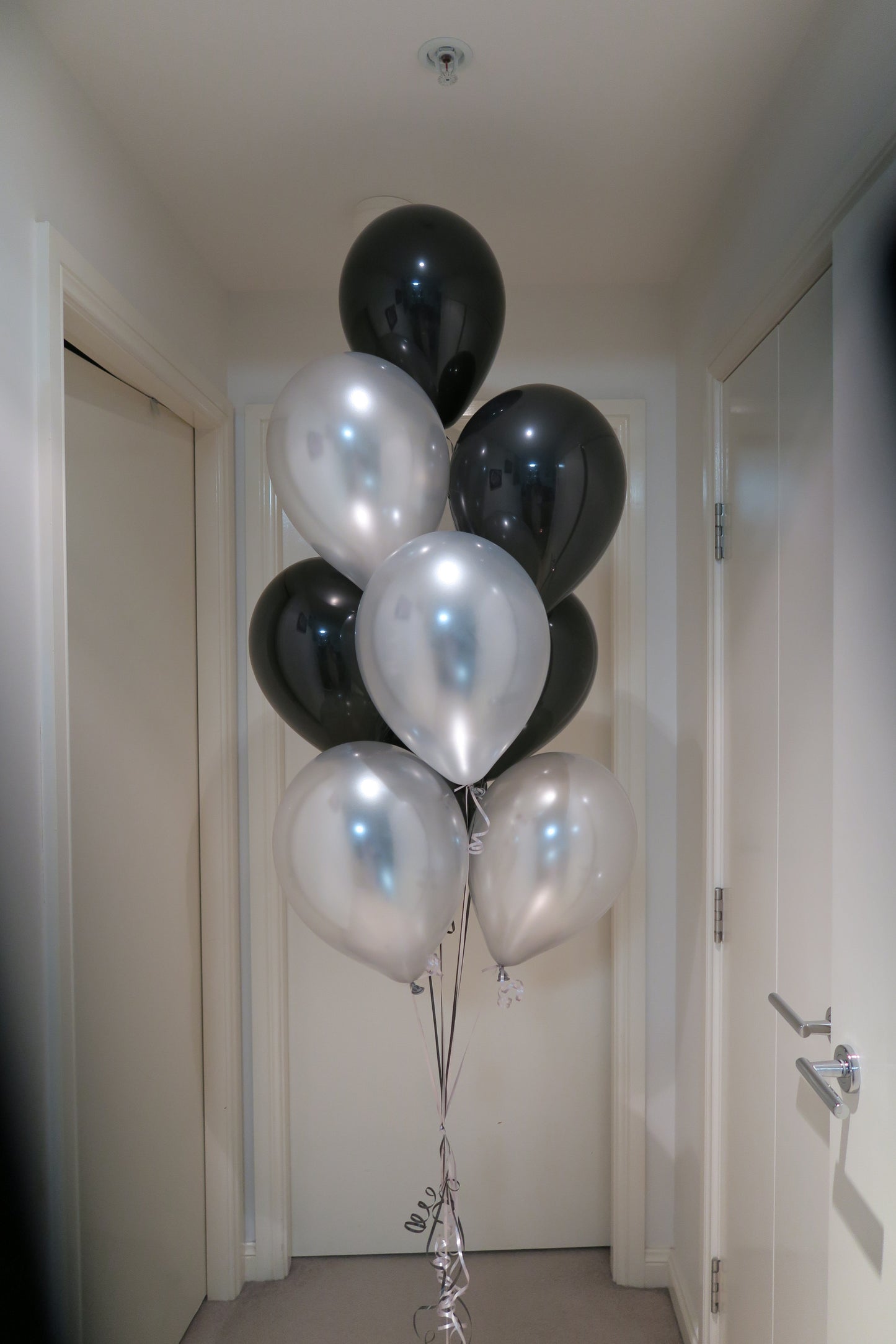 50th Anniversary bubble and 9 helium balloon Arrangement