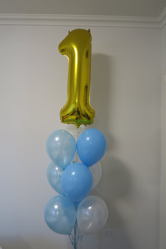 1st Birthday helium balloon  bouquet