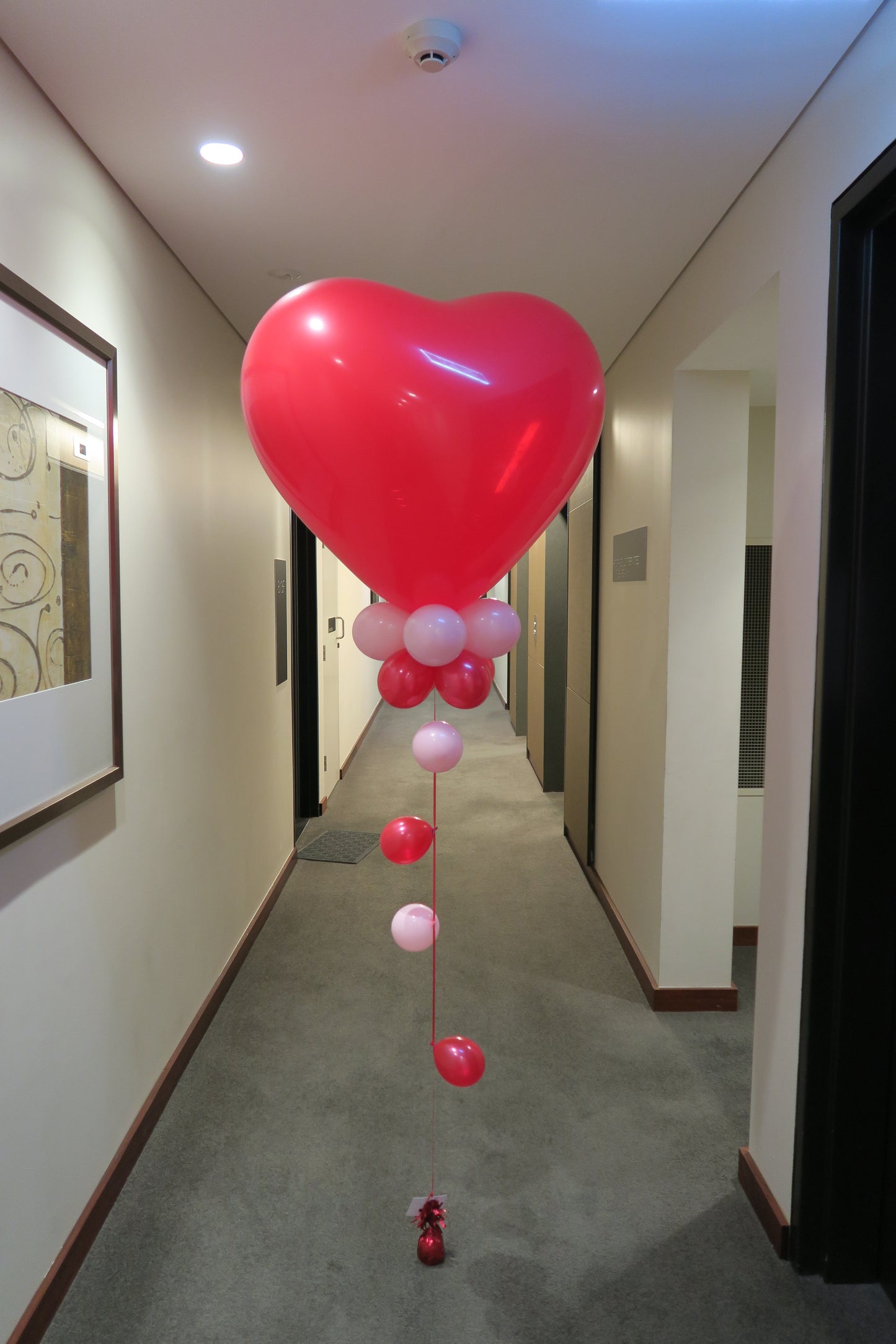 3Ft Heart Shape Helium  balloon bouquet