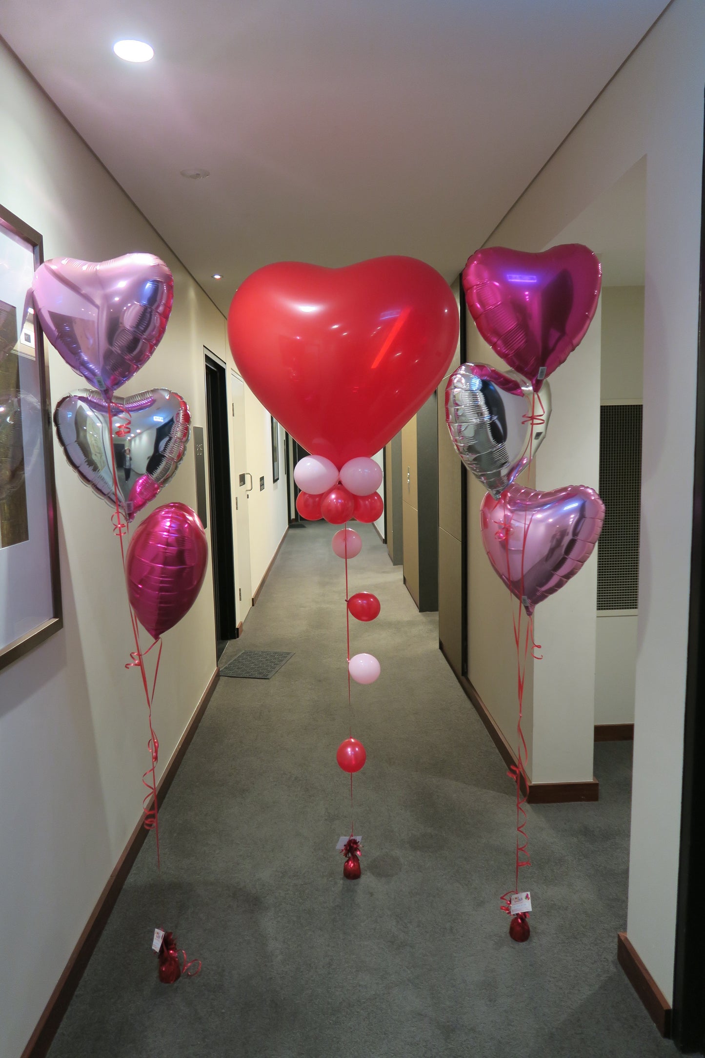 Heart Shape Helium Balloon Set Up