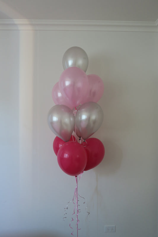 10 Helium Balloon floor arrangement