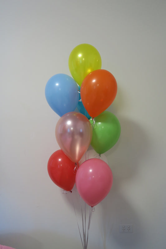 10 helium balloon floor bouquet
