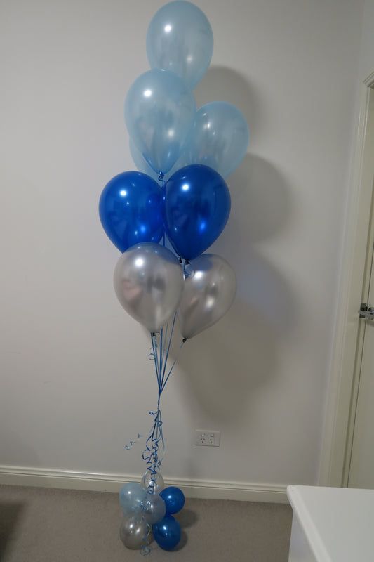 10 helium balloon floor arrangement
