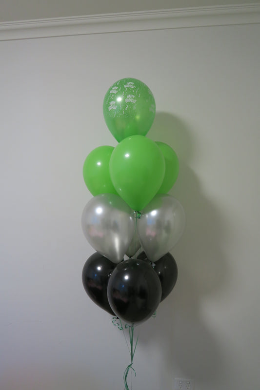 10 helium balloon floor bouquet
