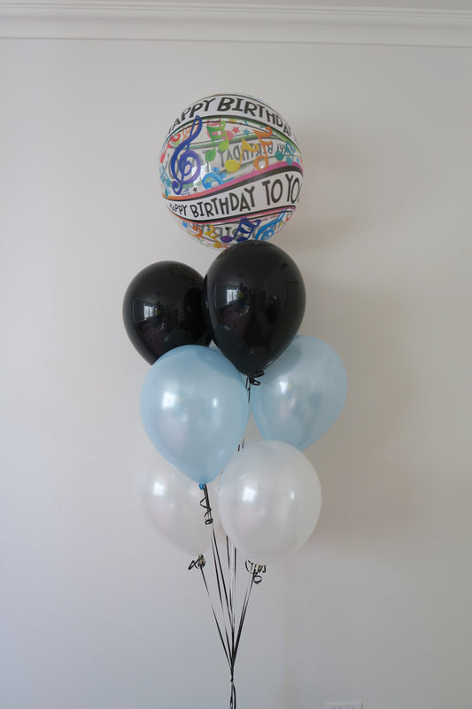 Bubble Happy Birthday helium balloon  bouquet