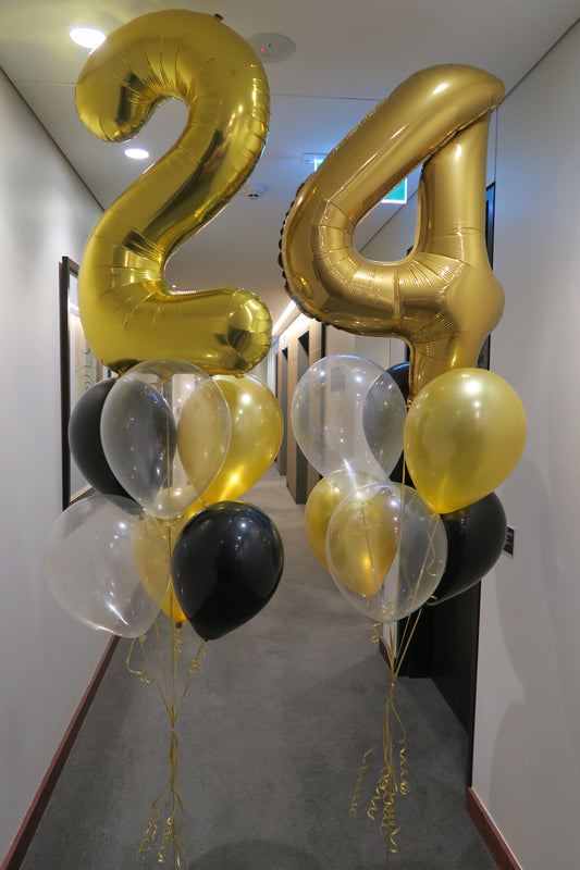 24th birthday helium bouquet