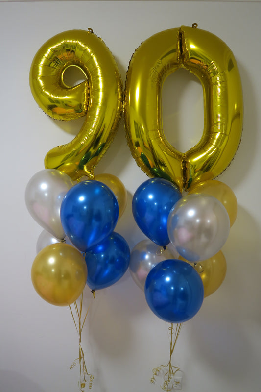 90th birthday helium bouquet