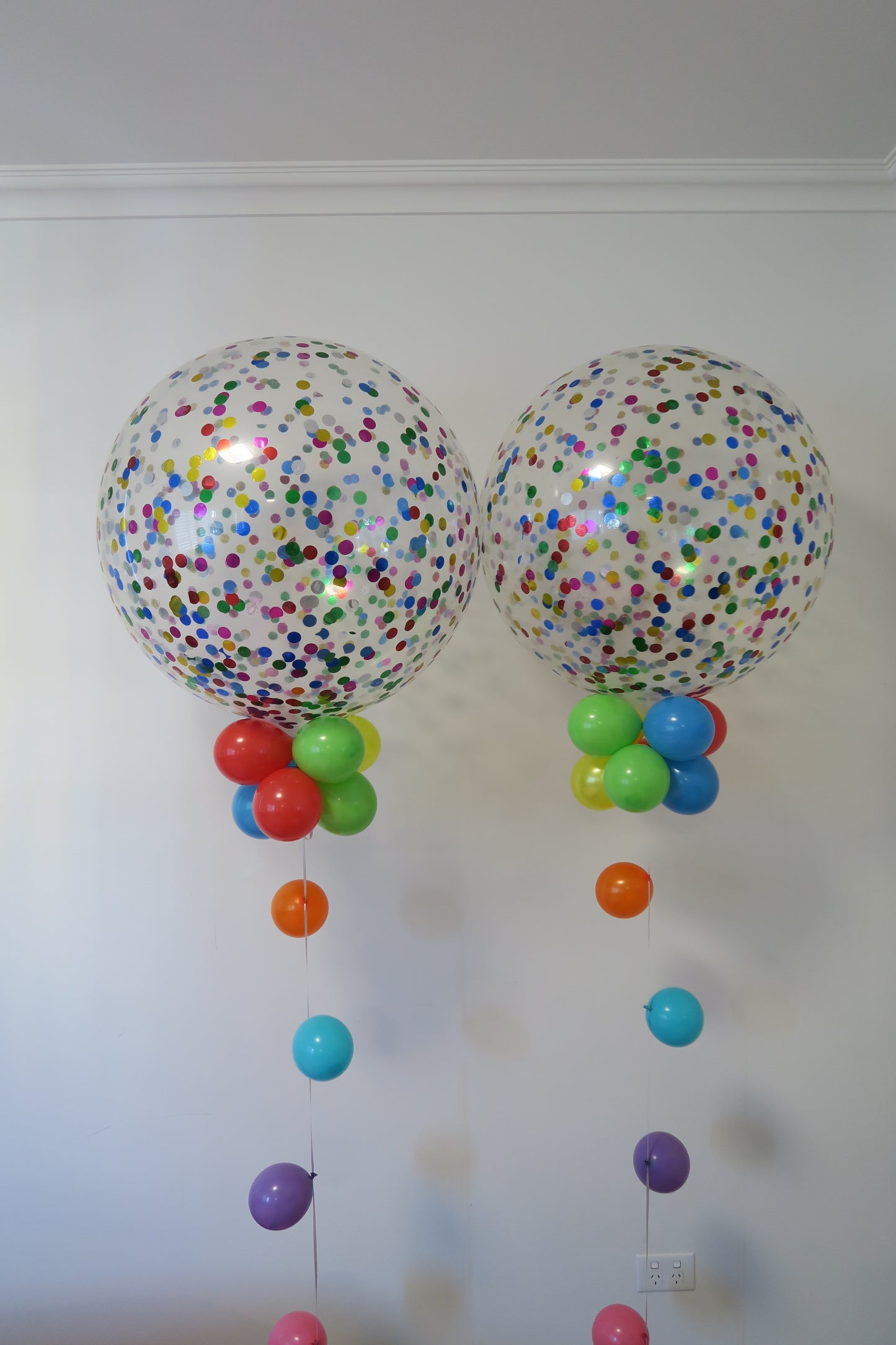 2 of 3ft confetti balloon aarrangement