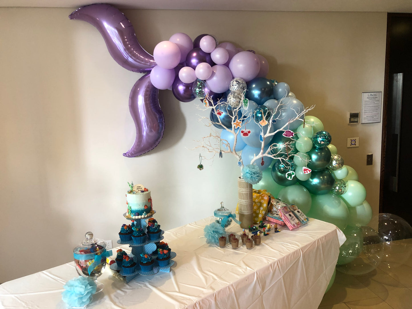 Organic Balloons Mermaid " Jocie 10th Birthday "