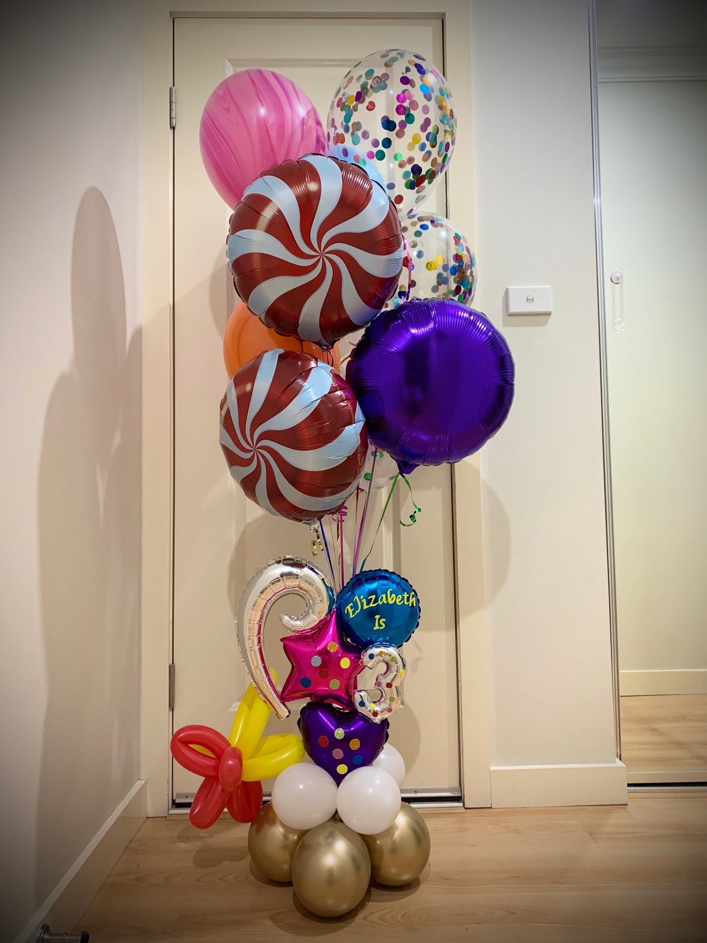 Candy Birthday Helium Balloon Bouquets