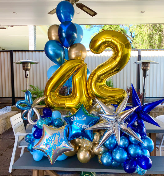 42th Foil Shape Balloon Marquee