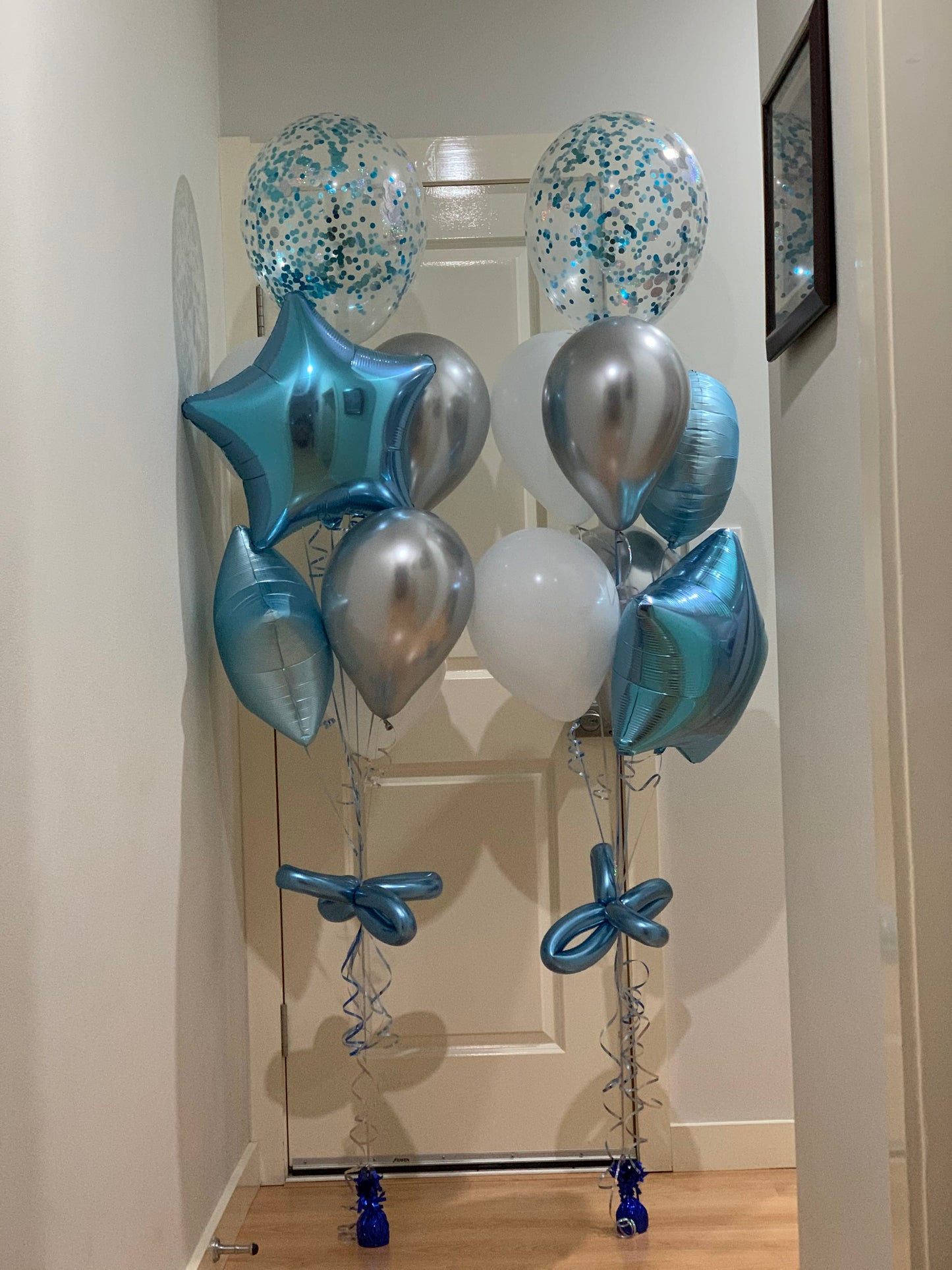45cm Confetti Helium Balloon Bouquets