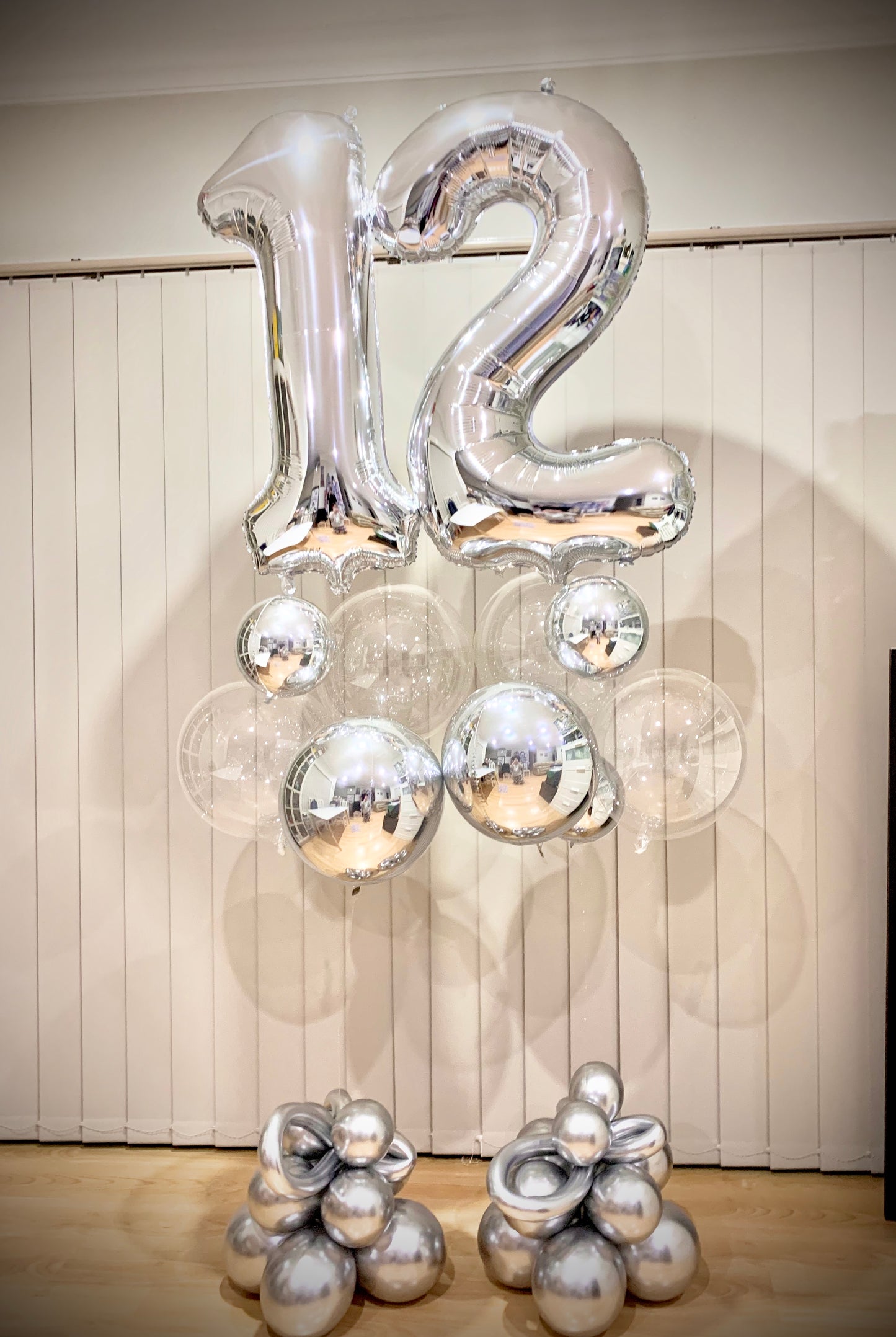 12th Foil Shape Balloon Helium Bouquets
