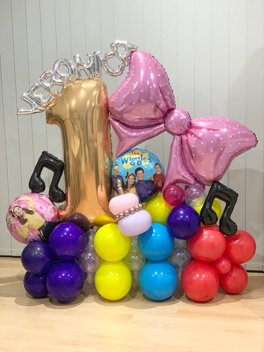 1st Birthday Wiggle Balloon Marquee