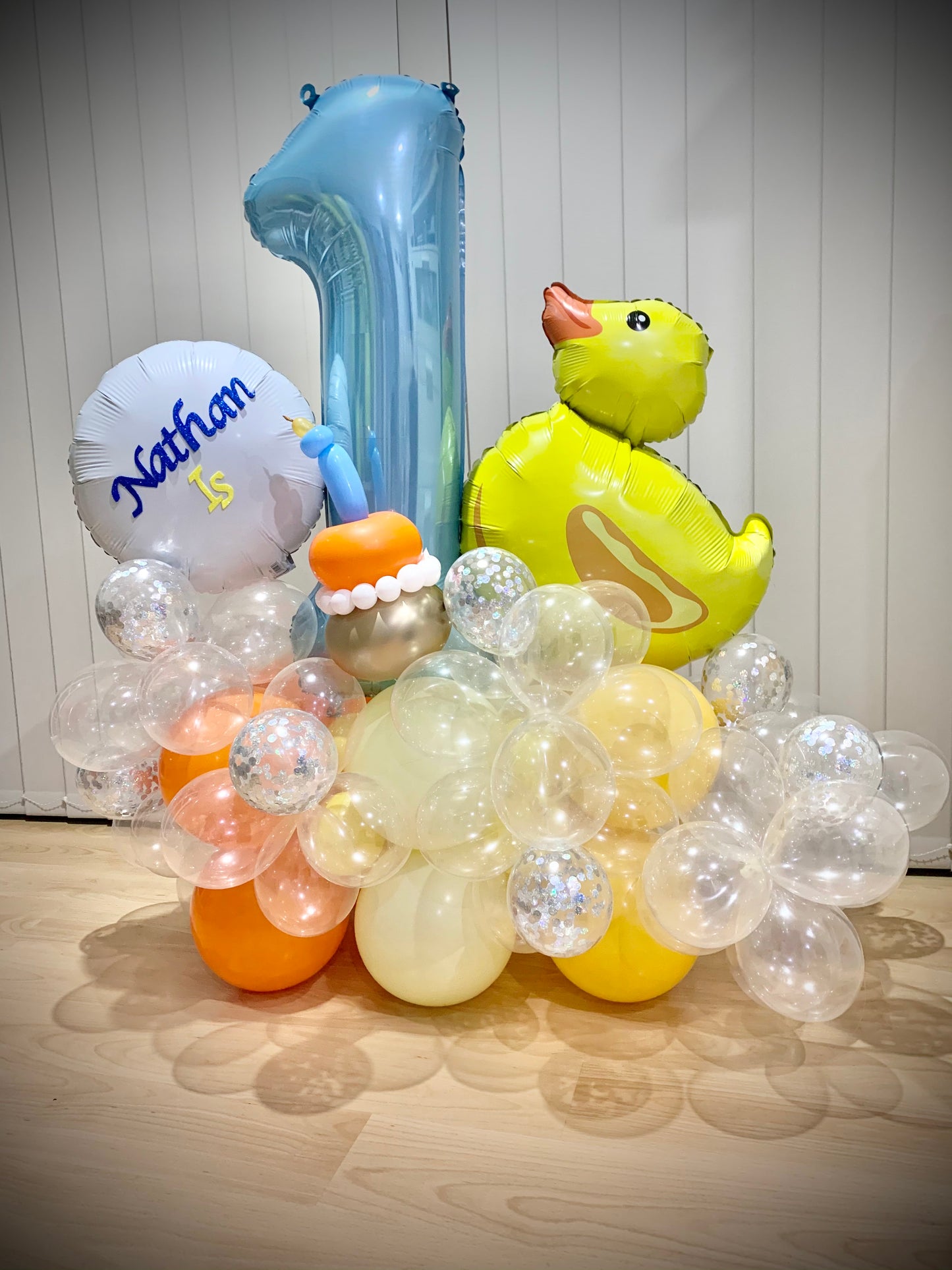 1st Birthday Rubber Duck Balloon Marquee