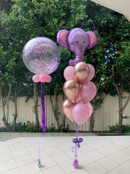 Elephant Foil Shape Balloon Bouquets Set