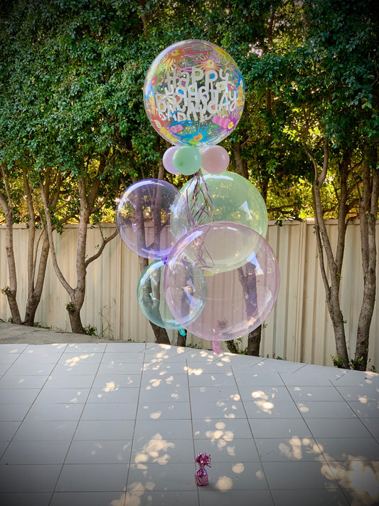 HBD Bubble Balloon Bouquets