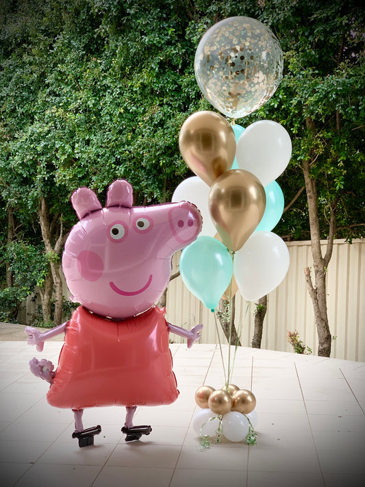 Peppa Pig Airwalker Helium Balloon Bouquets